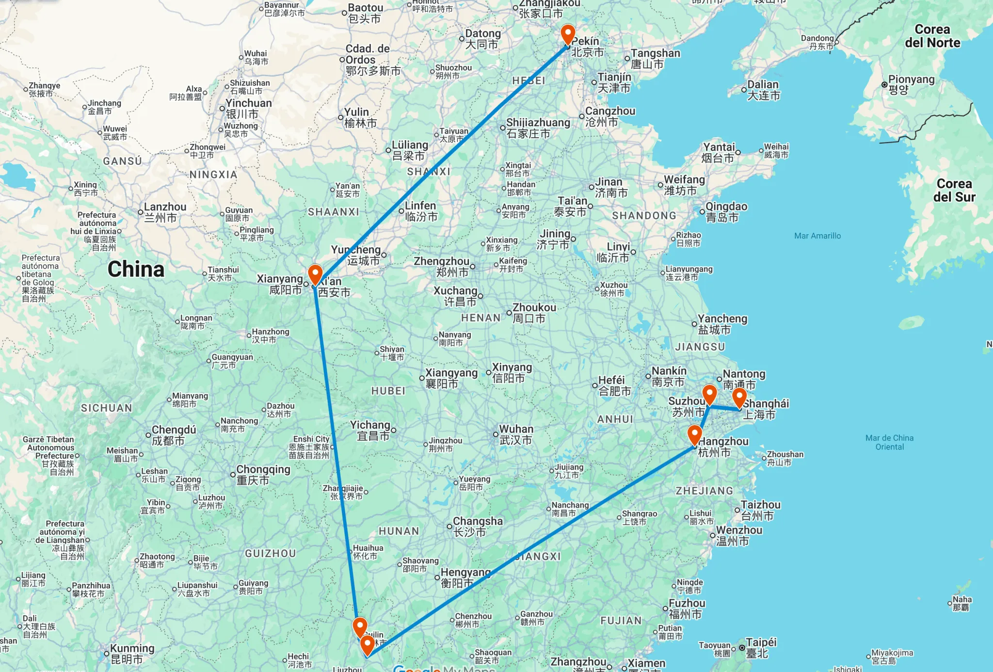 Mapa China: tras las huellas del dragón